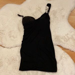 Black one shoulder dress Size S